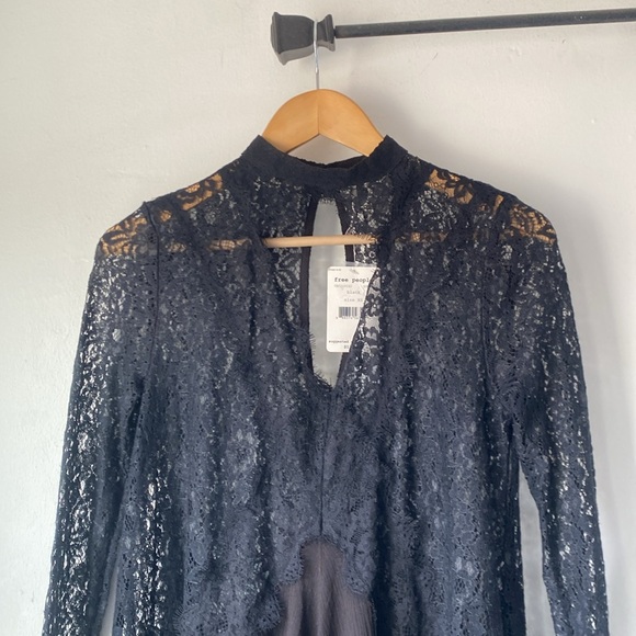 NWT Free People XS Tell Tale Lace Tunic - Picture 6 of 14